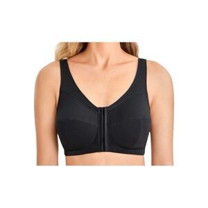 Laudine Back Support Black Front Closure Wireless Bra Size 44G Adjustable  Strap